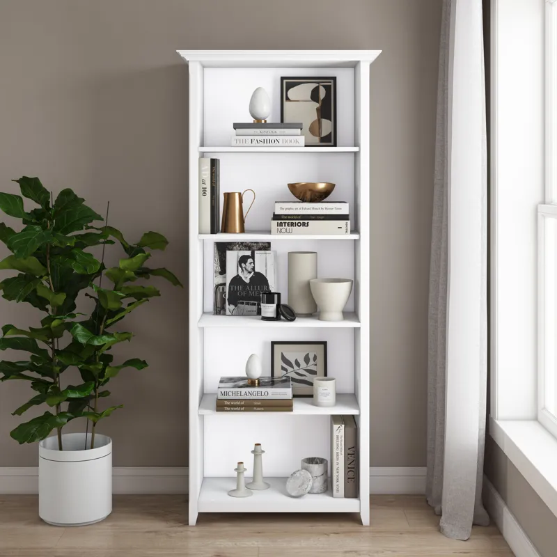 Amherst - 5 Shelf Bookcase - White