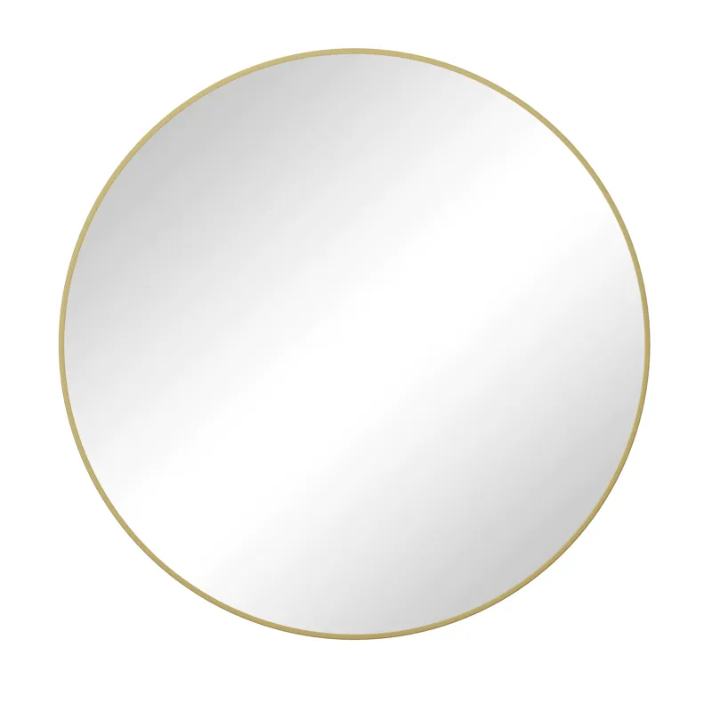 Wall Mirror Circular Mirror Metal Framed Mirror Round Vanity Mirror Dressing Mirror, For Bathroom, L