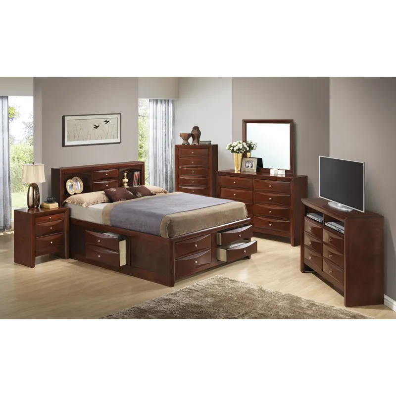 Marilla - G1550G-QSB3 Queen Storage Bed - Cherry