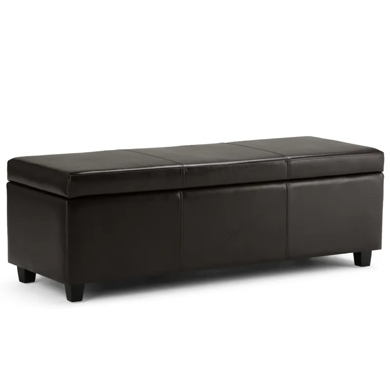 Avalon - Storage Ottoman Bench - Tanners Brown
