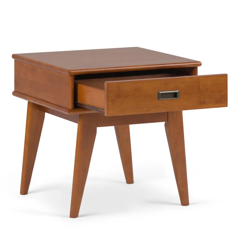Draper - Mid Century End Table - Teak Brown