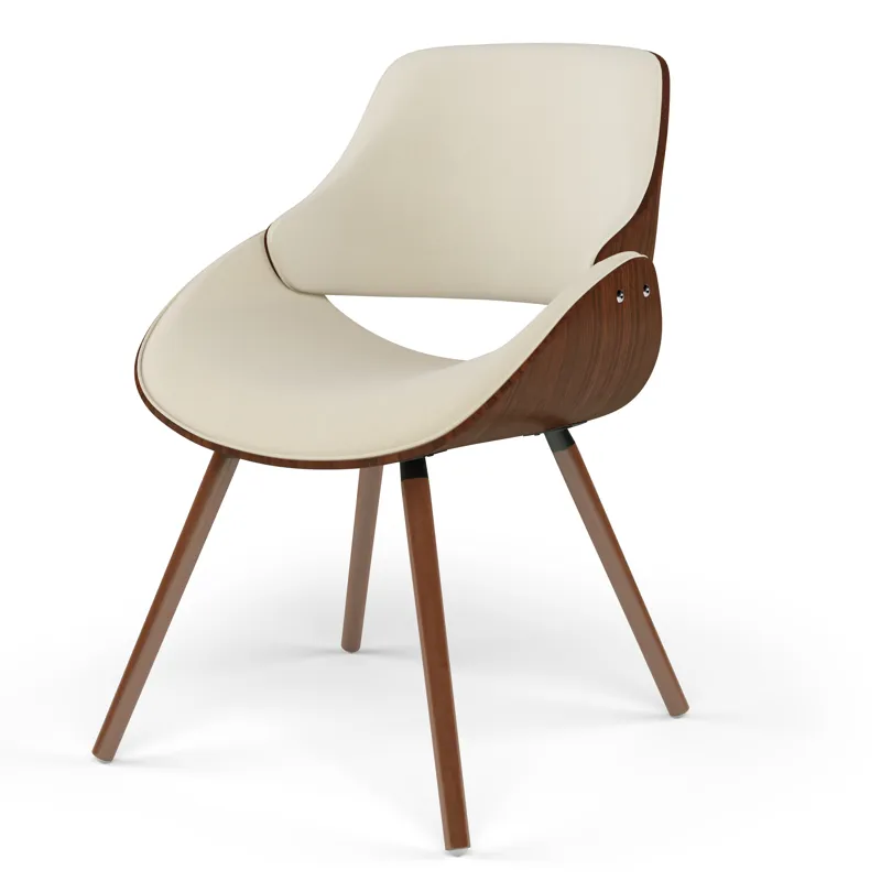 Malden - Bentwood Dining Chair with Wood Back - Natural / Dark Bown