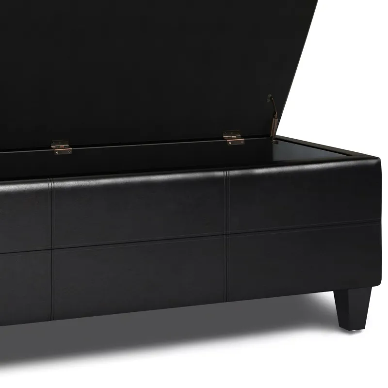 Afton - Storage Ottoman Bench - Tanners Brown