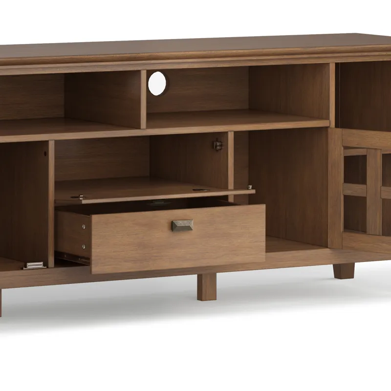 Artisan - 72" TV Media Stand - Rustic Natural Aged Brown