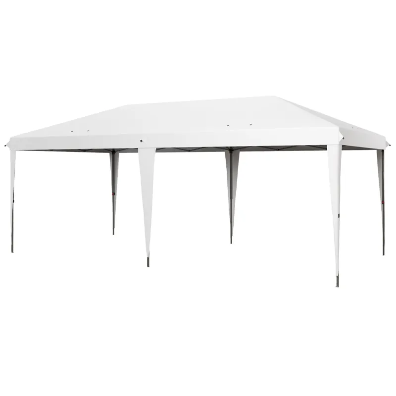 Outsunny - 10\' x 19.2\' Pop Up Canopy Tent, Heavy Duty Tent For Parties, Outdoor Instant Gazebo Sun