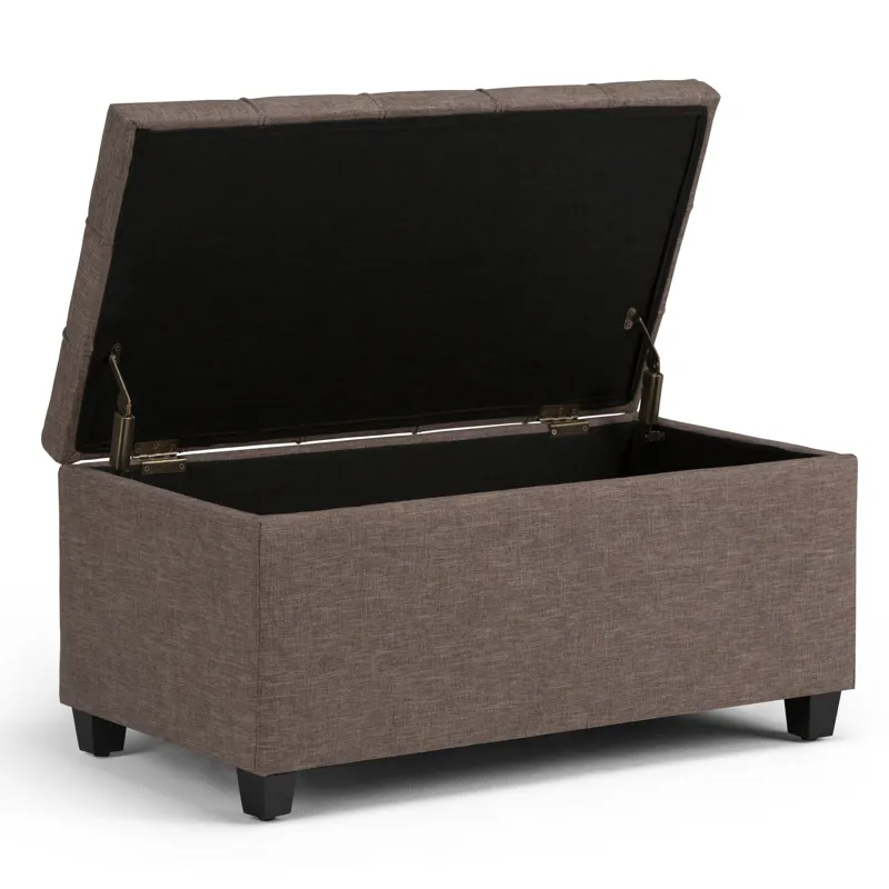 Sienna - Storage Ottoman Bench - Fawn Brown