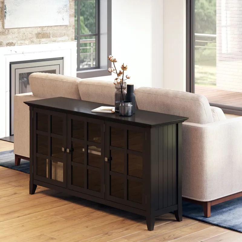 Acadian - Wide Storage Cabinet - Black