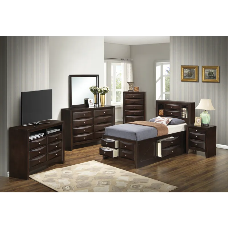Marilla - G1525G-TSB3 Twin Storage Bed - Cappuccino
