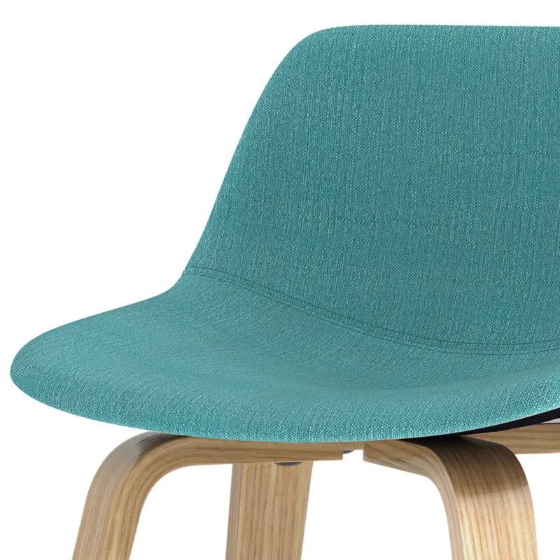 Randolph - Bentwood Counter Height Stool (Set of 2) - Aqua Blue / Light Brown