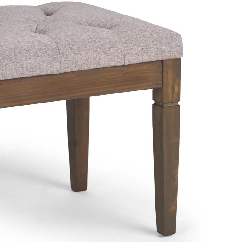 Waverly - Tufted Ottoman Bench - Cloud Grey