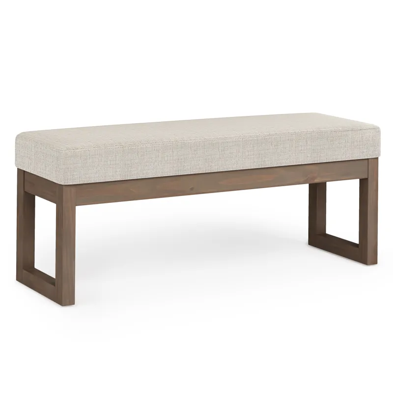 Milltown - Large Ottoman Bench - Platinum