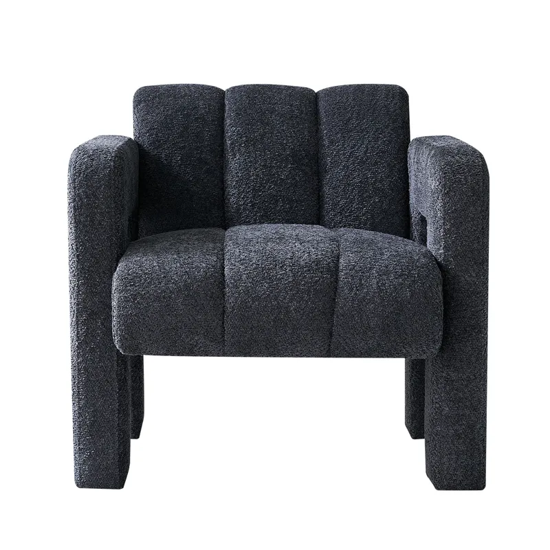 31.10\" Boucle Upholstered Accent Chair - Dark Gray