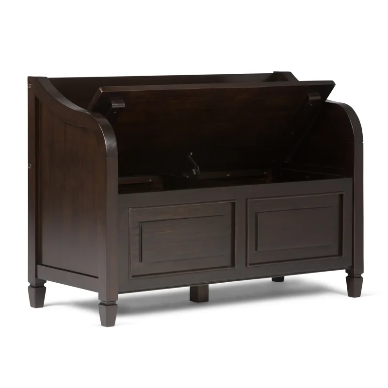 Connaught - Entryway Storage Bench - Dark Chestnut Brown