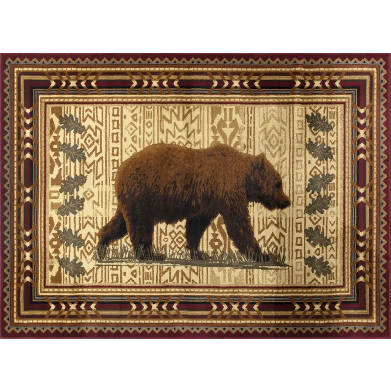 Nature\'s Nest - GC_CBL3007 Multi 2\' x 3\' Lodge Area Rug