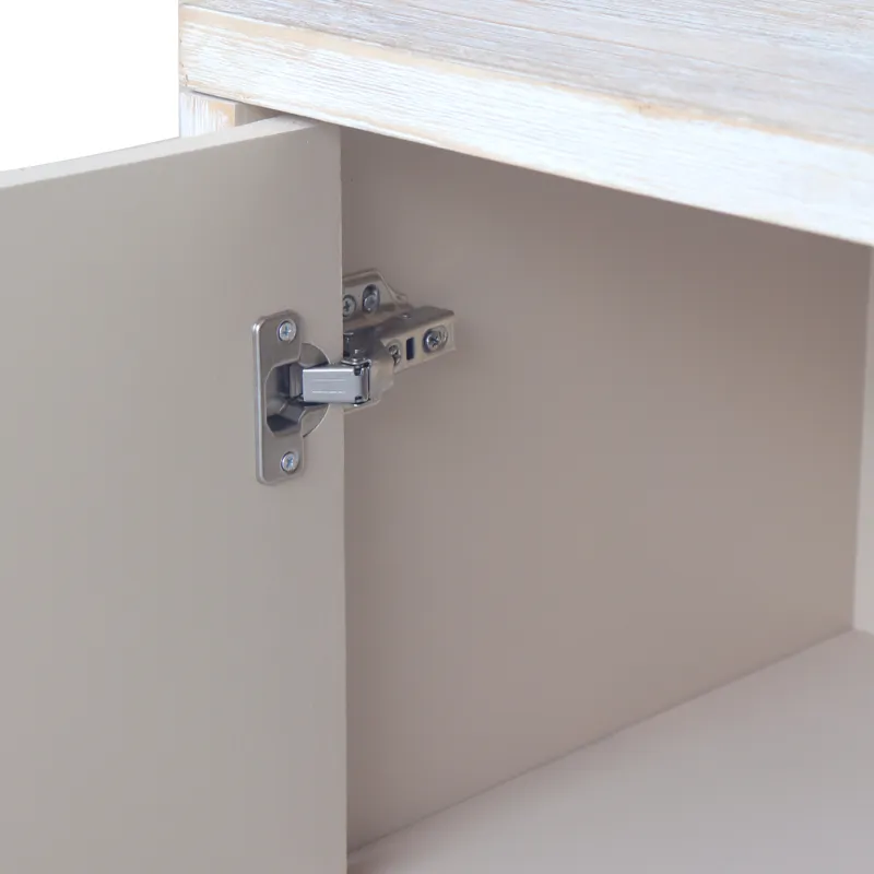 Accent Cabinet Farmhouse Style 4 Door Wooden Cabinet Sideboard Buffet Server Cabinet Storage Cabinet