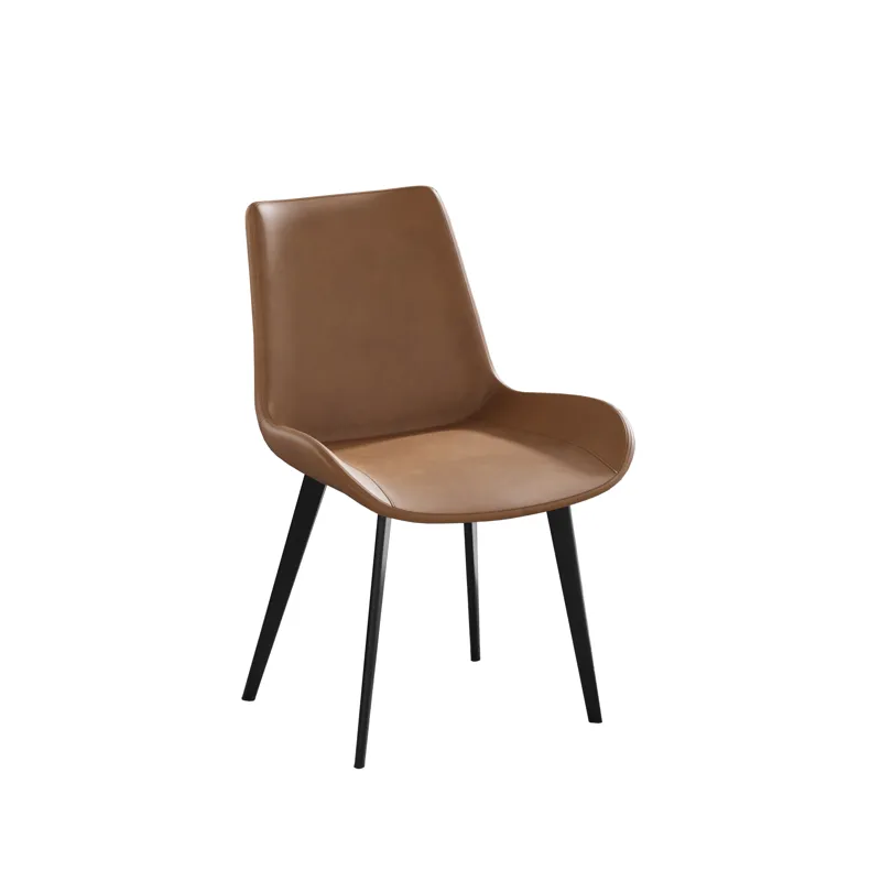 Modern Dining Chair Living Room Metal Leg Dining Chair (Set of 4) - Brown
