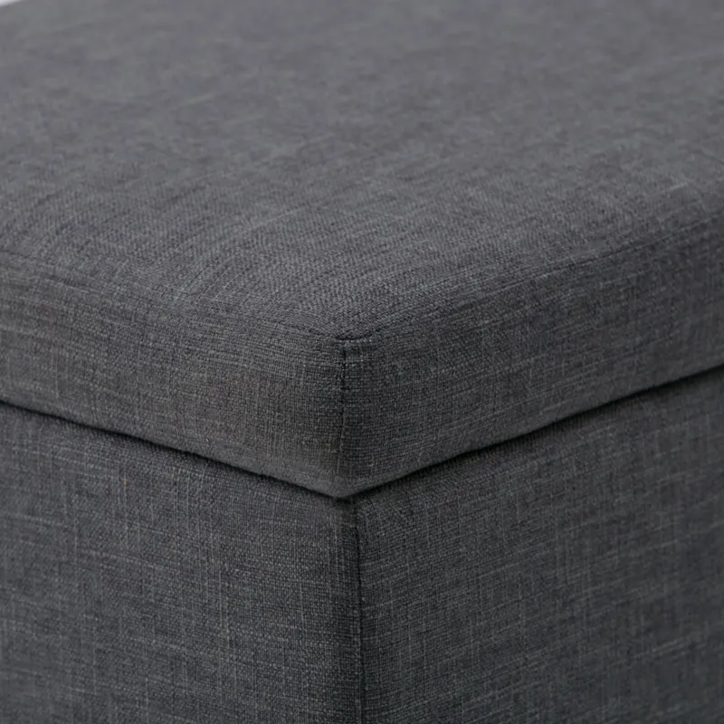 Avalon - Storage Ottoman Bench - Slate Grey