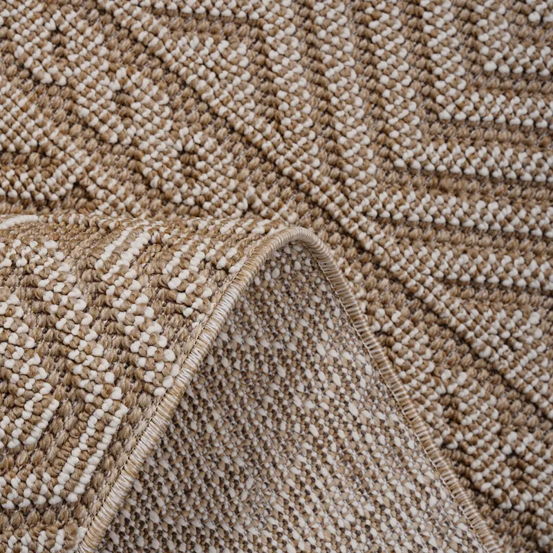 6\' x 9\' Geometric Indoor / Outdoor Area Rug - Mocha