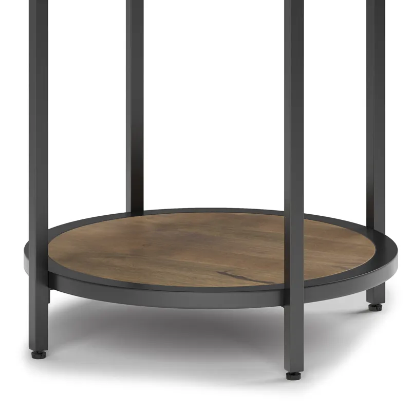 Jenna - Round Side Table - Warm Grey