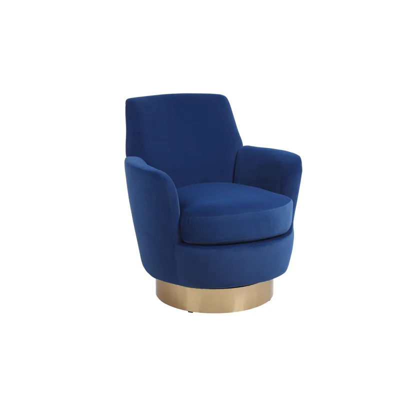 Velvet Swivel Barrel Chair, Swivel Accent Chairs Armchair For Living Room, Reading Chairs For Bedroo