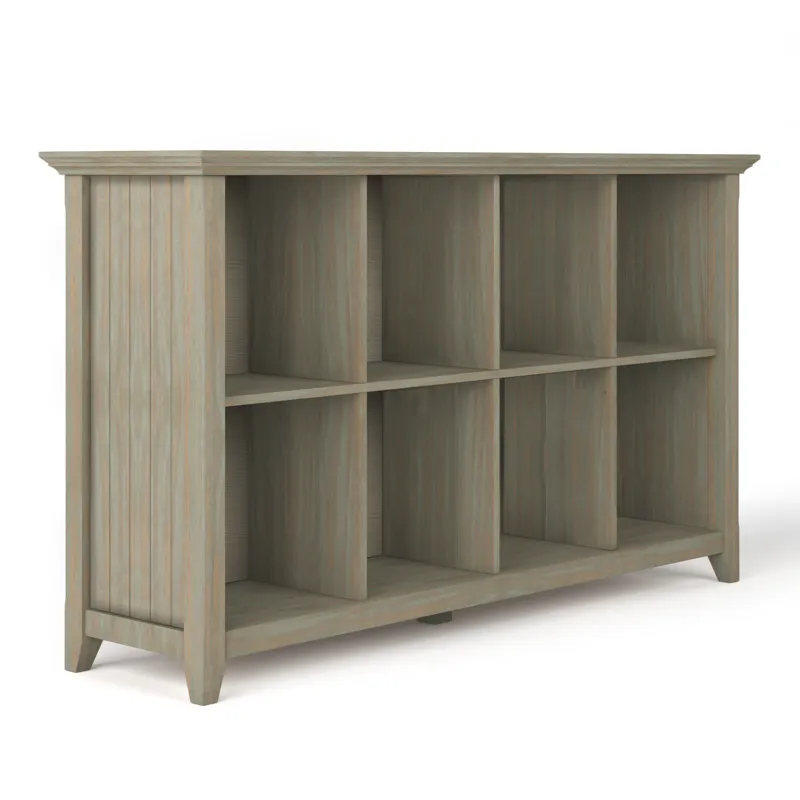Acadian - 8 Cube Storage Sofa Table - Distressed Grey