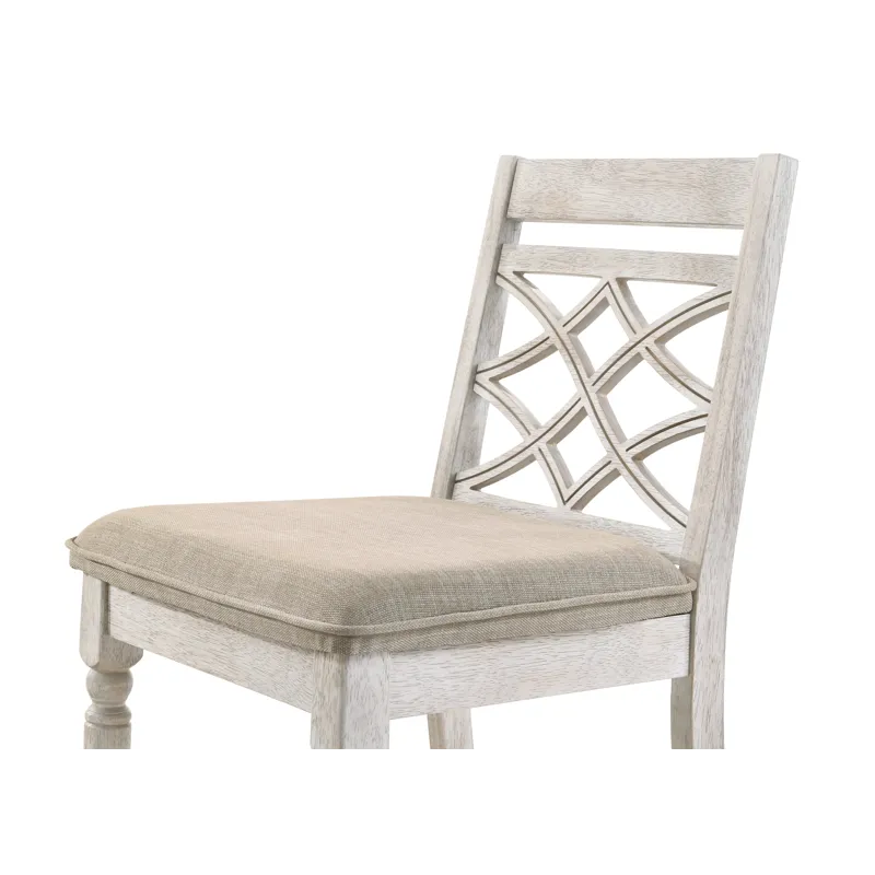 Havanna - 19\" Wide Contemporary Fabric Chair With Cushion (Set of 2) - Off White