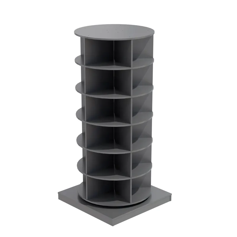 360 Rotating Shoe Cabinet 6 Layers - Gray