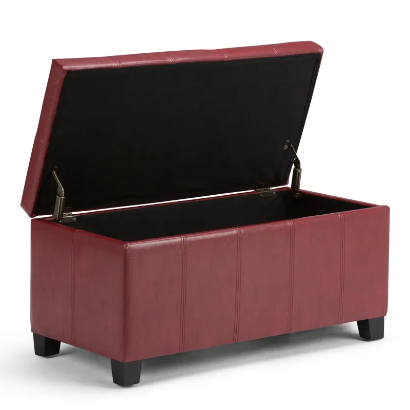 Dover - Storage Ottoman Bench - Radicchio Red