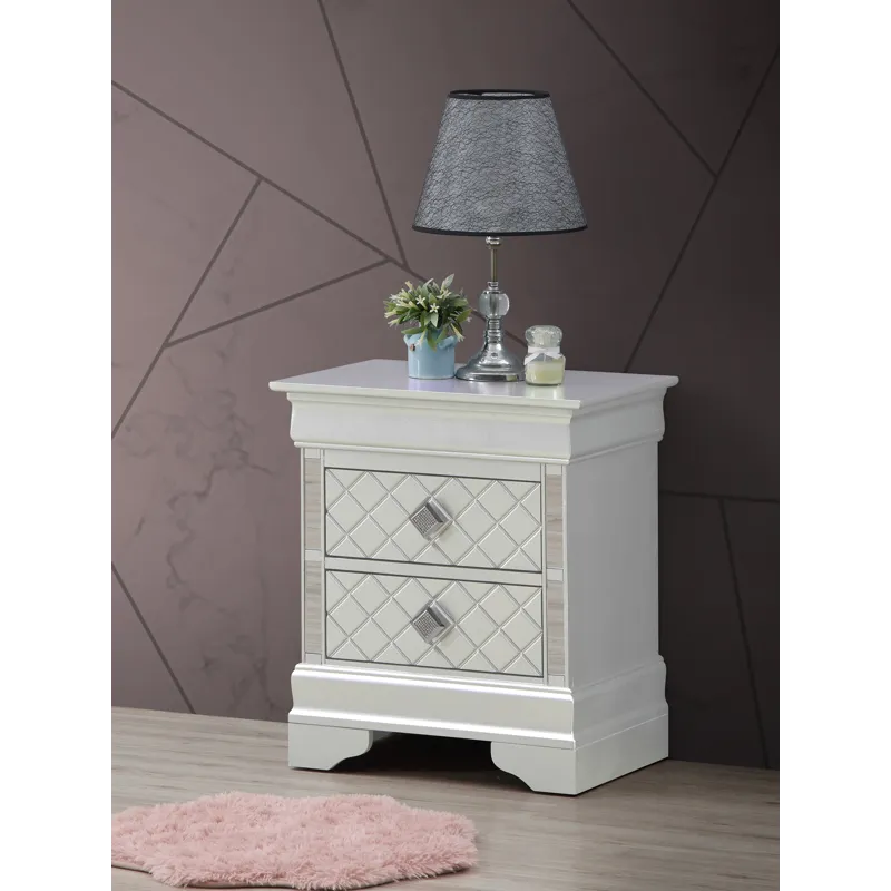 Verona - G6700-N Nightstand - Silver Champagne