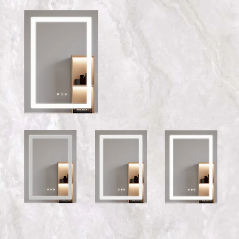 26X20\" Bathroom Medicine Cabinet With LED Mirror, Anti-Fog, Waterproof, 3000K~6000K Single Door Lig