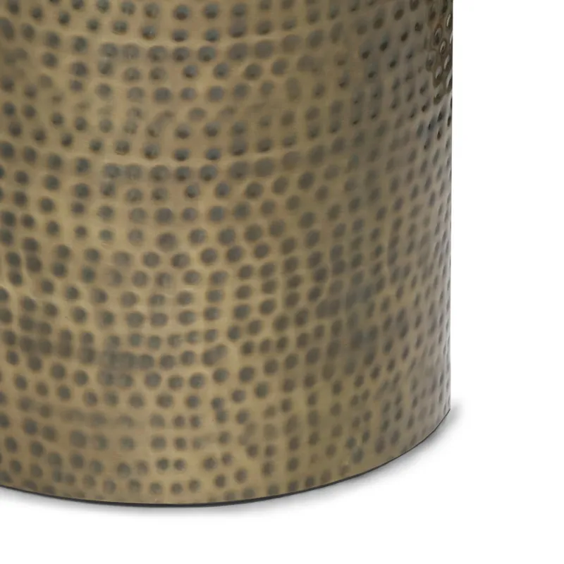 Corbin - Metal Side Table - Hammered Antique Gold