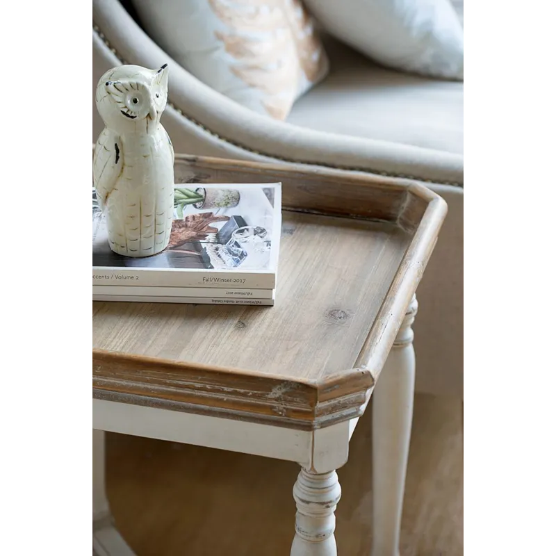Square Alcott Side Table - White