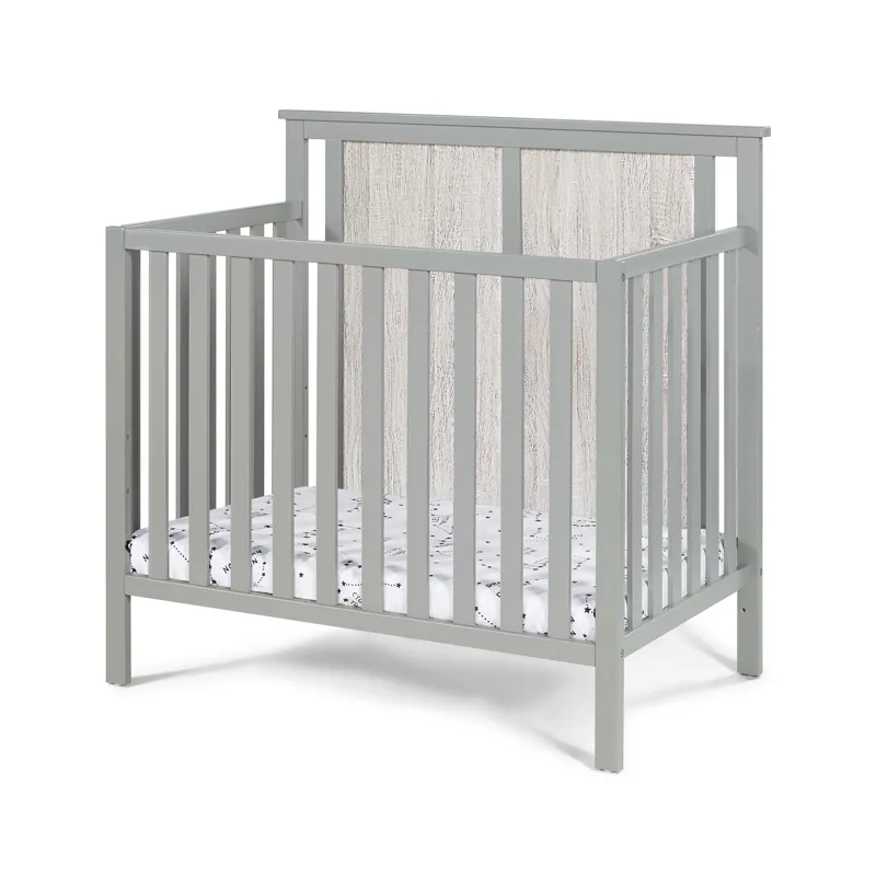 Connelly - Mini Crib With Mattress Pad - Gray / Rockport Gray