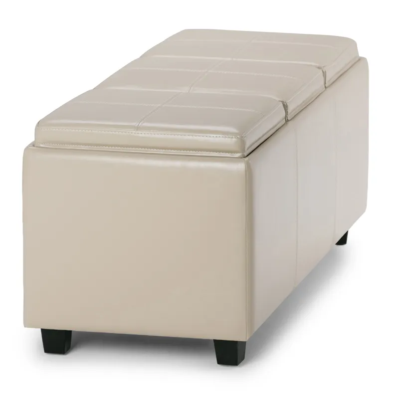 Avalon - Storage Ottoman - Satin Cream