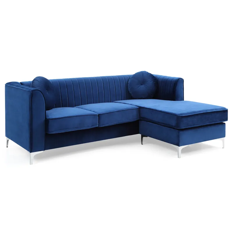 Delray - G791B-SC Sofa Chaise (3 Boxes) - Navy Blue