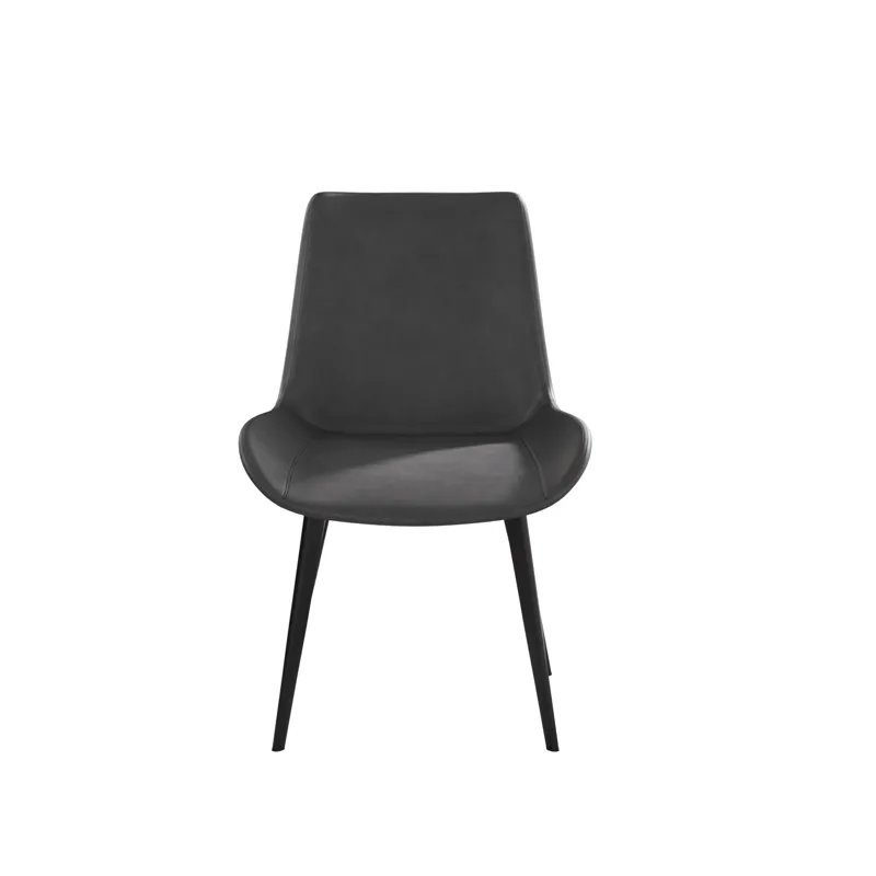 Modern Dining Chair Living Room Metal Leg Dining Chair (Set of 2) - Black / Gray
