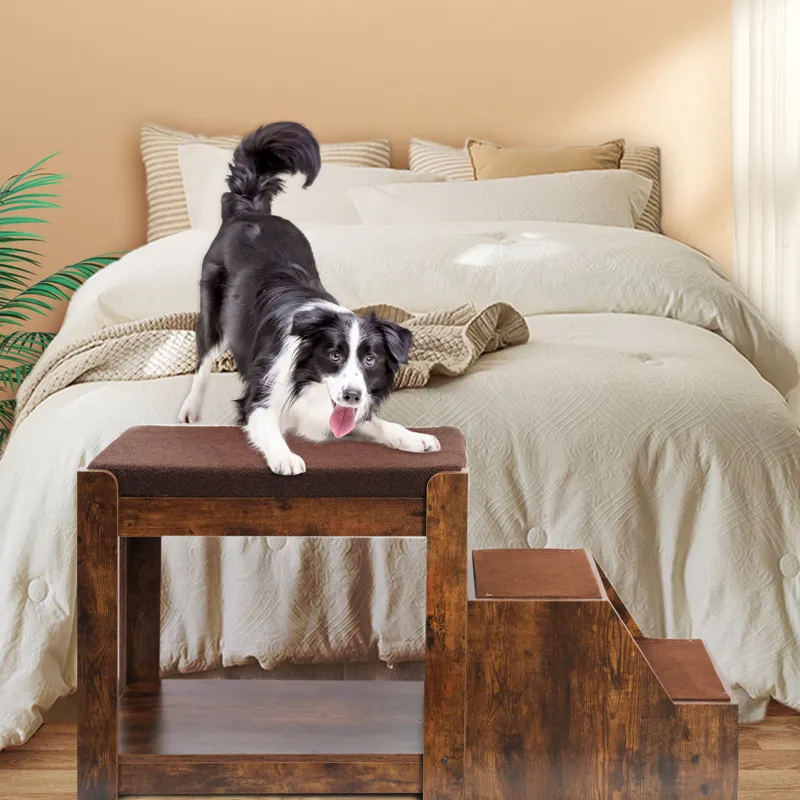 Pet Bunk Bed With Removable Step For Dogs And Cats, Multi-Level Bed Window Perch Seat Platform With 