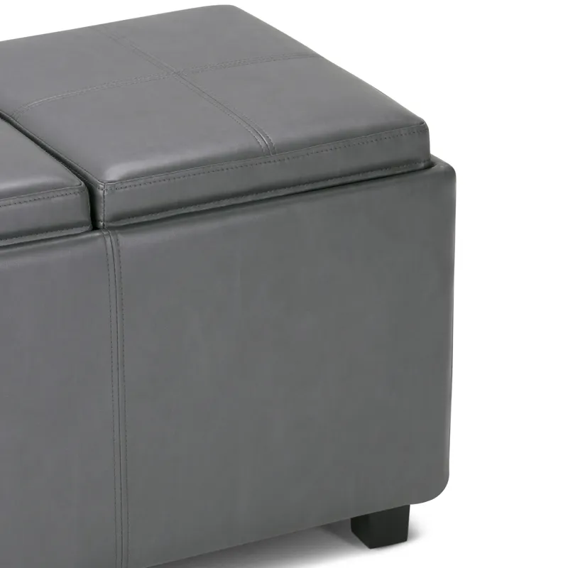 Avalon - Storage Ottoman - Stone Grey