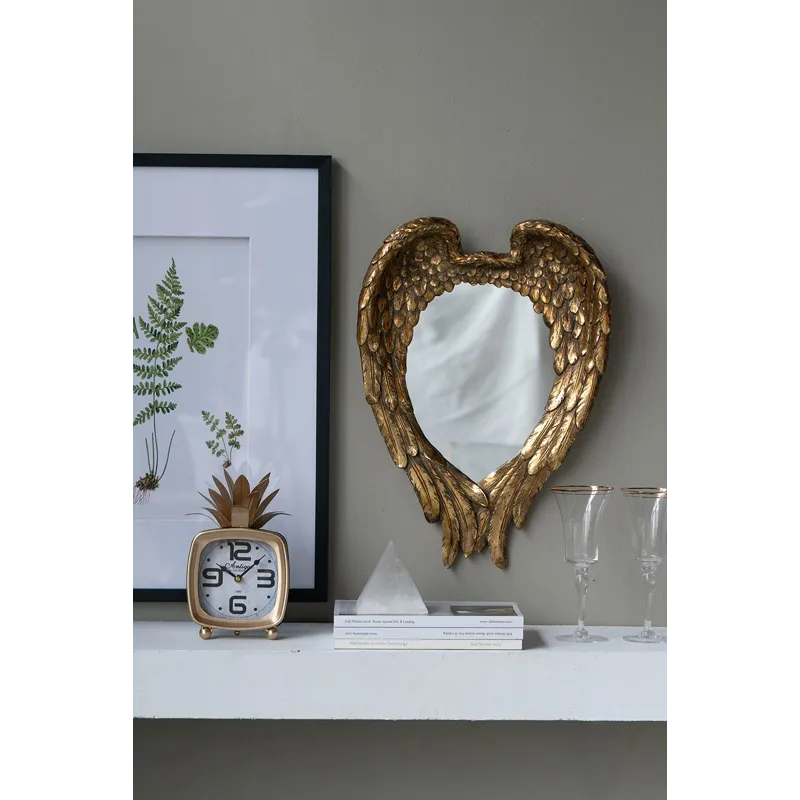 Golden Wing Accent Mirror, Wall Mirror For Living Room - Gold