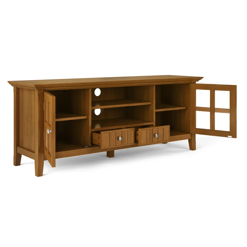 Acadian - 60" TV Media Stand - Light Golden Brown