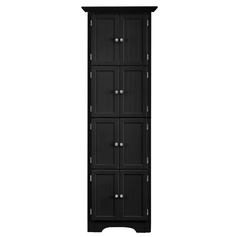 Tall Storage Cabinet With Doors And 4 Shelves For Living Room, Kitchen, Office, Bedroom, Bathroom, M