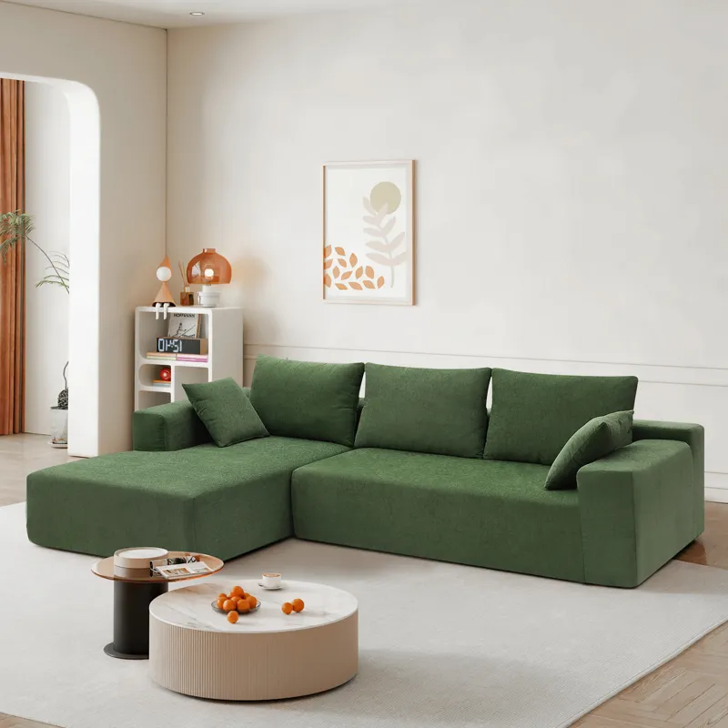Modular Sectional Living Room Sofa Set, Modern Minimalist Style Couch, Upholstered Sleeper Sofa For 