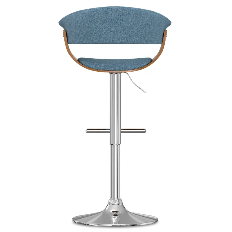 Sheldon - Adjustable Swivel Bar Stool - Denim Blue