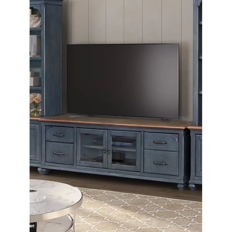 Americana - 84\" TV Stand - Corduroy Blue