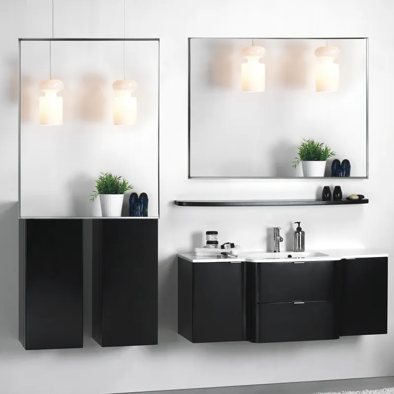 40X30\" Silver Rectangular Wall-Mounted Beveled Bathroom Mirror, Square Angle Metal Frame Wall Mount