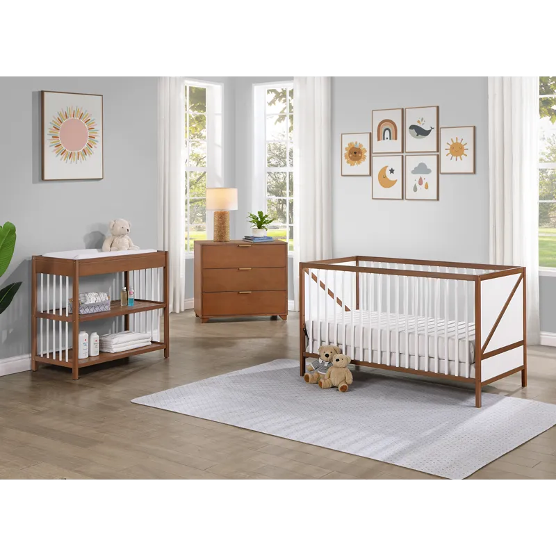 Pixie Zen - 3-in-1 Crib - Walnut/White