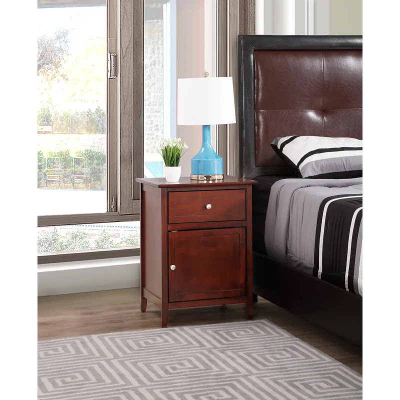 Izzy - G1410-N-00 1 Drawer /1 Door Nightstand - Cherry