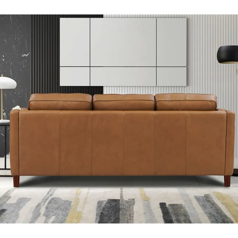 Bella - Leather Sofa - Cognac