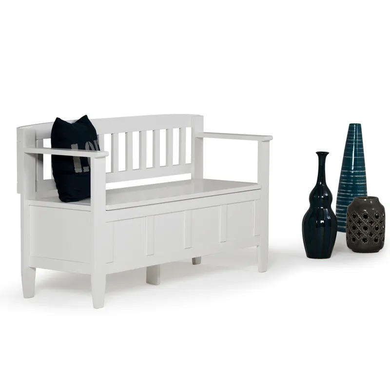 Brooklyn - Entryway Storage Bench - White