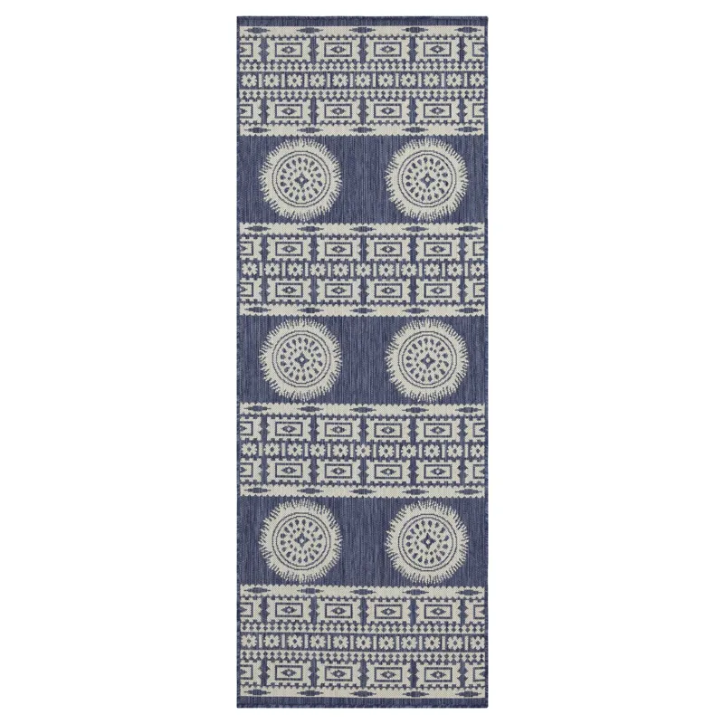 Sunshine - 2\'7\" X 7\'3\" Indoor / Outdoor Area Rug - Blue